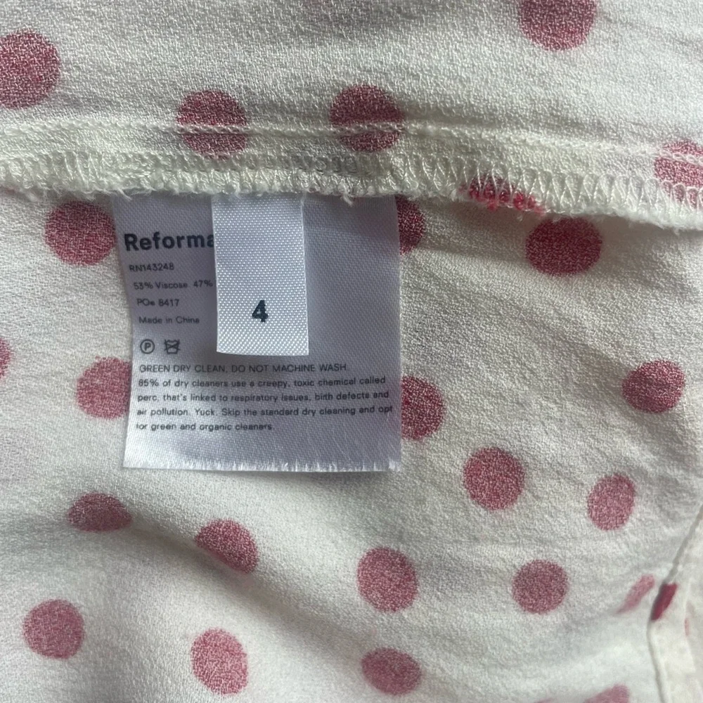 THE REFORMATION Kat Dress Polka Dot Summer Dress - Picture 9 of 9